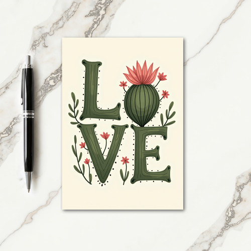 Floral Love Illustration Card