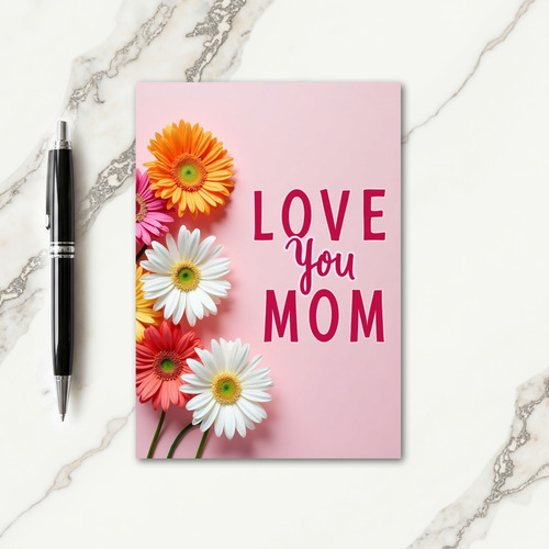 Floral Love Mom Greeting Card
