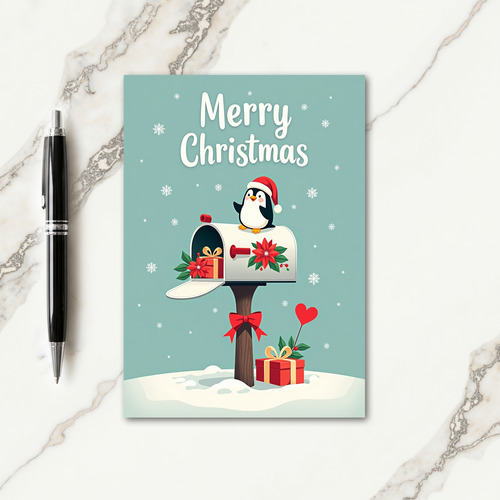 Floral Mailbox Christmas Card thumbnail