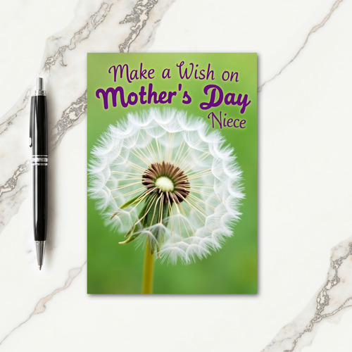 Floral Make A Wish Mothers Card