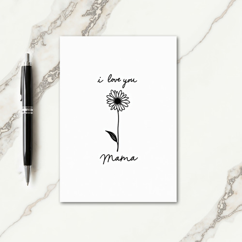 Floral Mama I Love You Card