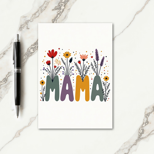 Floral Mama Love Mothers Day Card