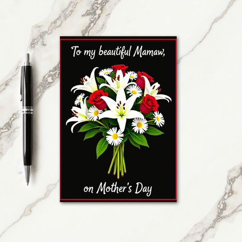 Floral Mamaw Mothers Day Card