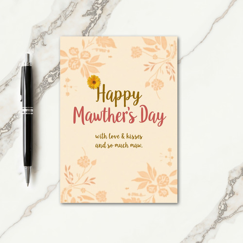 Floral Mawthers Day Card