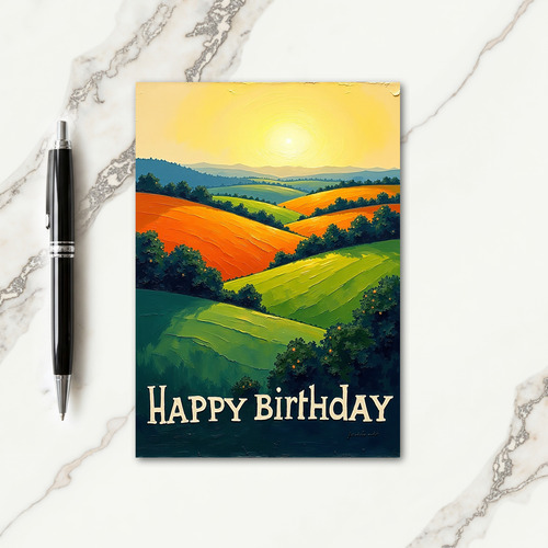 Floral Meadow Birthday Card