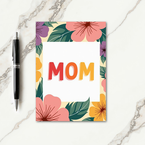 Floral Mom Graphic Art Card