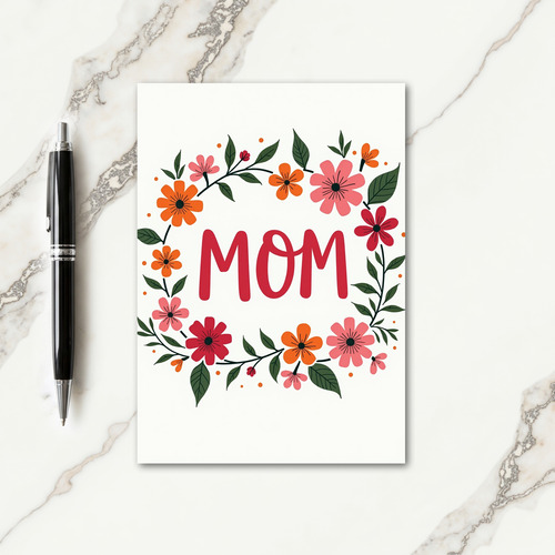 Floral Mom Graphic Card