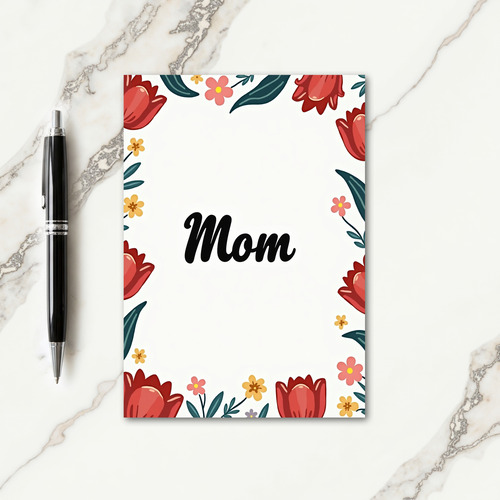 Floral Mom Script Style Card