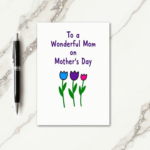 Floral Mom Thanks Card