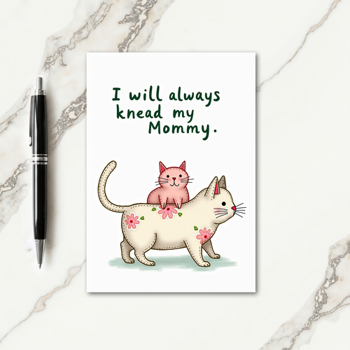Floral Mommy Cat Love Card