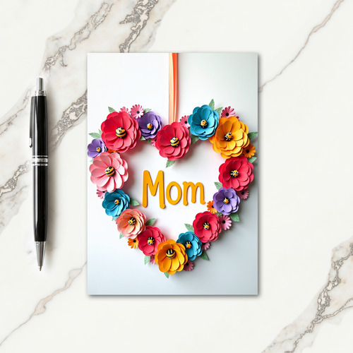 Floral Moms Day Art Card