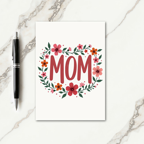Floral Moms Day Card