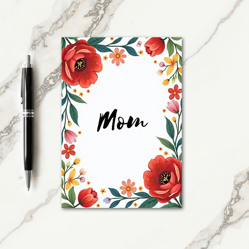 Floral Moms Day Wish Card