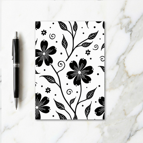 Floral Monochrome Art Card