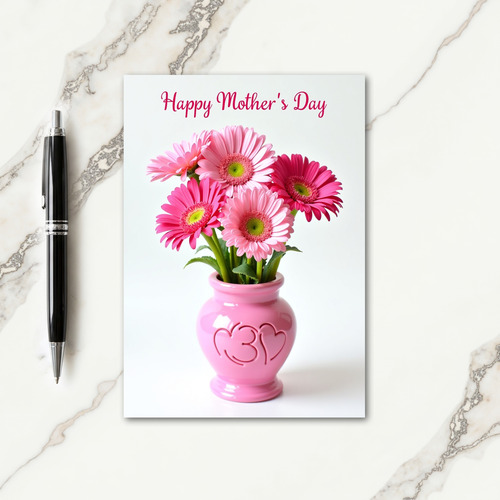 Floral Mother Day Heart Mom Card