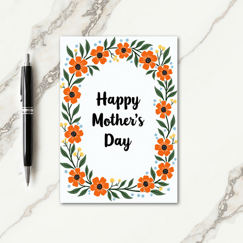 Floral Mother Happy Day Card