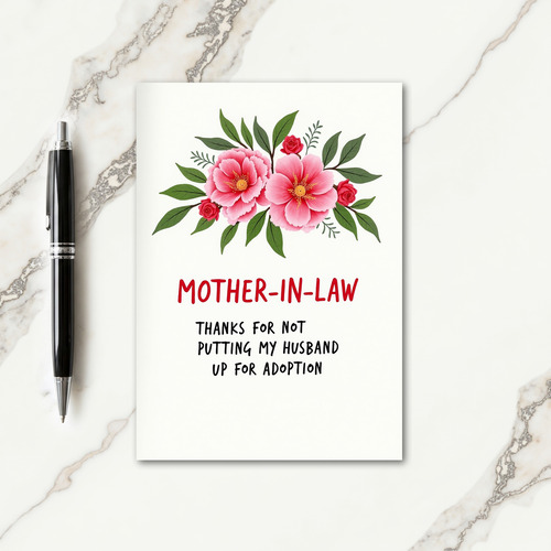 Floral Mother In Law Day Card