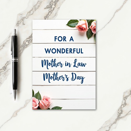 Floral Mother In Law Mothers Day Card