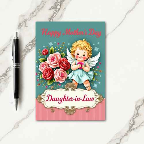 Floral Mothers Day Angel Card