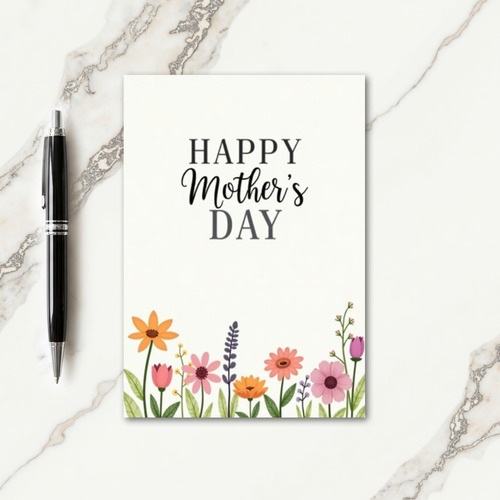 Floral Mothers Day Art Card