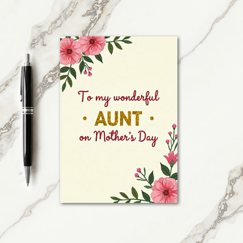 Floral Mothers Day Art Design Card