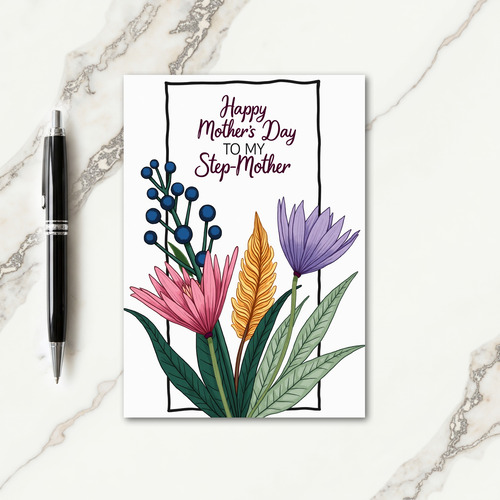 Floral Mothers Day Art Illustration Card
