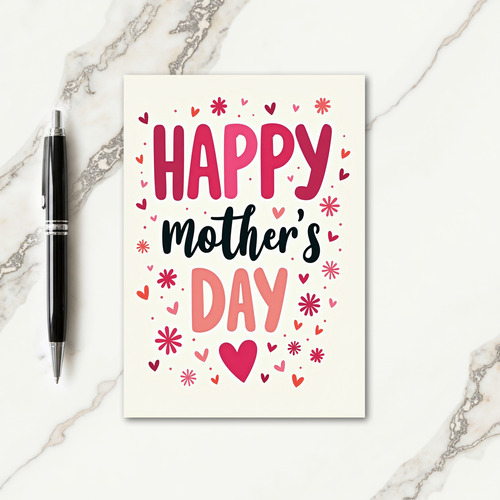 Floral Mothers Day Asterisk Card