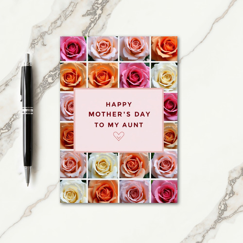 Floral Mothers Day Aunt Card
