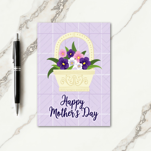 Floral Mothers Day Basket Card