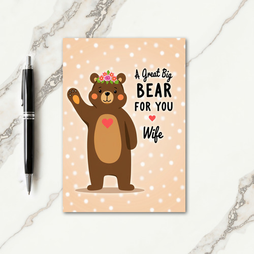 Floral Mothers Day Bear Love Card