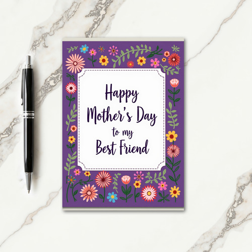 Floral Mothers Day Best Friend Card