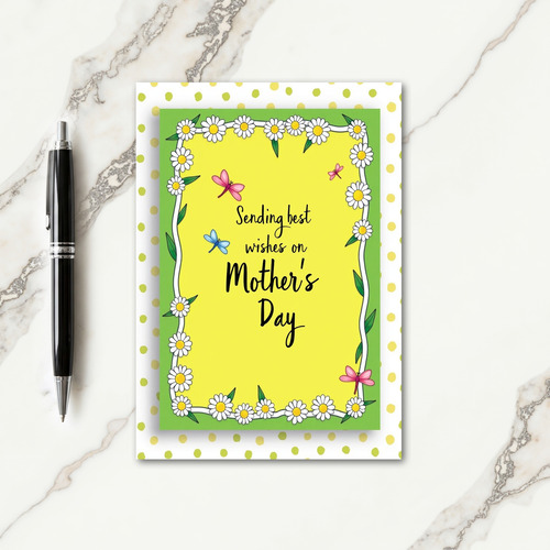Floral Mothers Day Best Wishes Card