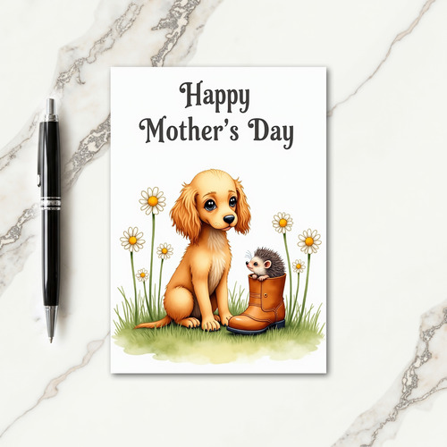 Floral Mothers Day Boot Card
