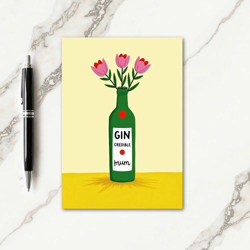 Floral Mothers Day Bottle Card