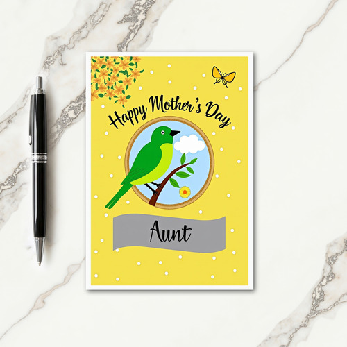 Floral Mothers Day Branch Scene Card
