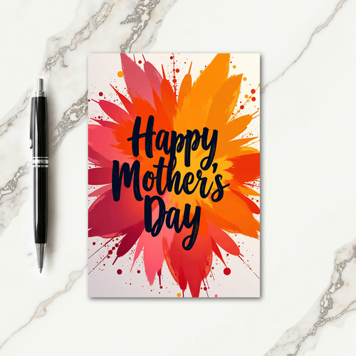 Floral Mothers Day Burst Card