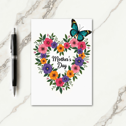 Floral Mothers Day Butterfly Card