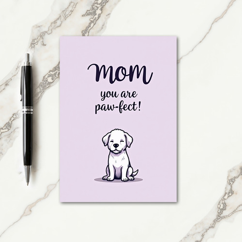 Floral Mothers Day Canine Art Card