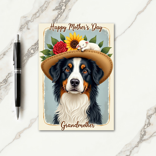 Floral Mothers Day Canine Friend Card