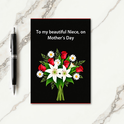 Floral Mothers Day Card For Niece