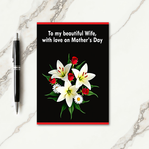 Floral Mothers Day Card For Wife