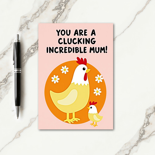 Floral Mothers Day Chick Card