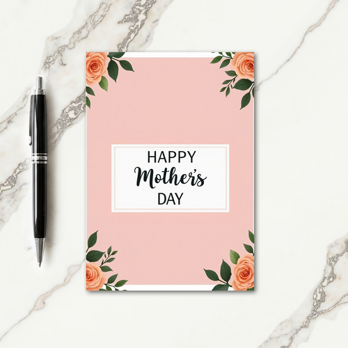 Floral Mothers Day Corner Art Card