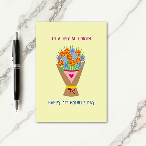 Floral Mothers Day Cousin Card