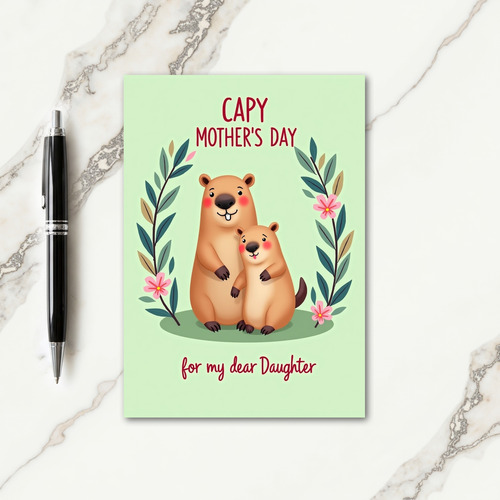 Floral Mothers Day Critter Card