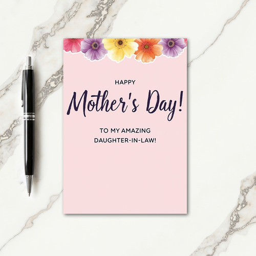Floral Mothers Day Daughter In Law Card