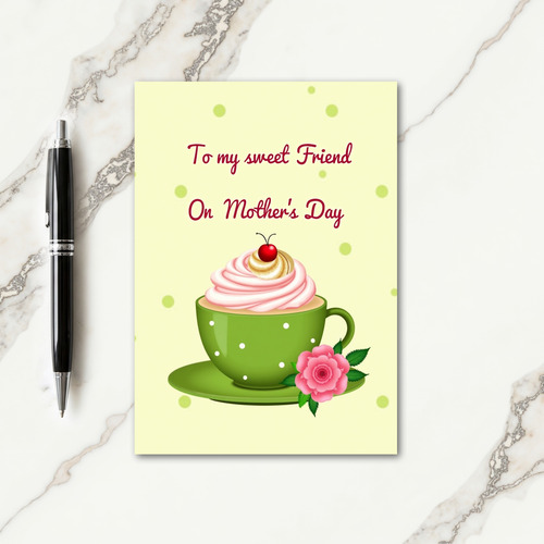 Floral Mothers Day Dessert Card