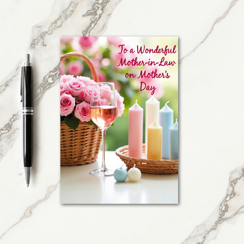 Floral Mothers Day Drink Still Life Card