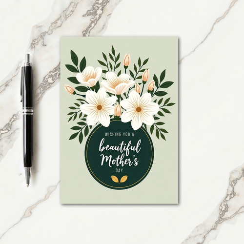 Floral Mothers Day Emblem Card