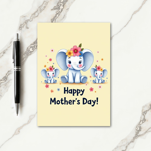 Floral Mothers Day Family Card